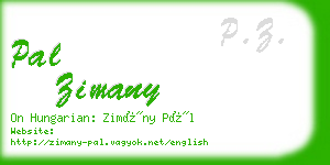 pal zimany business card